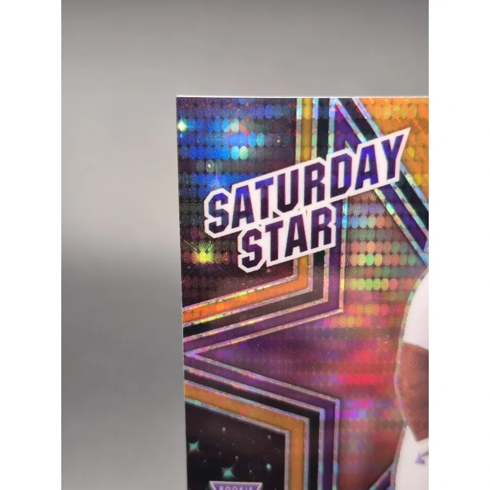 2025 Prizm Draft Picks Emery Jones Jr Saturday Star Orange Pulsar Auto /75